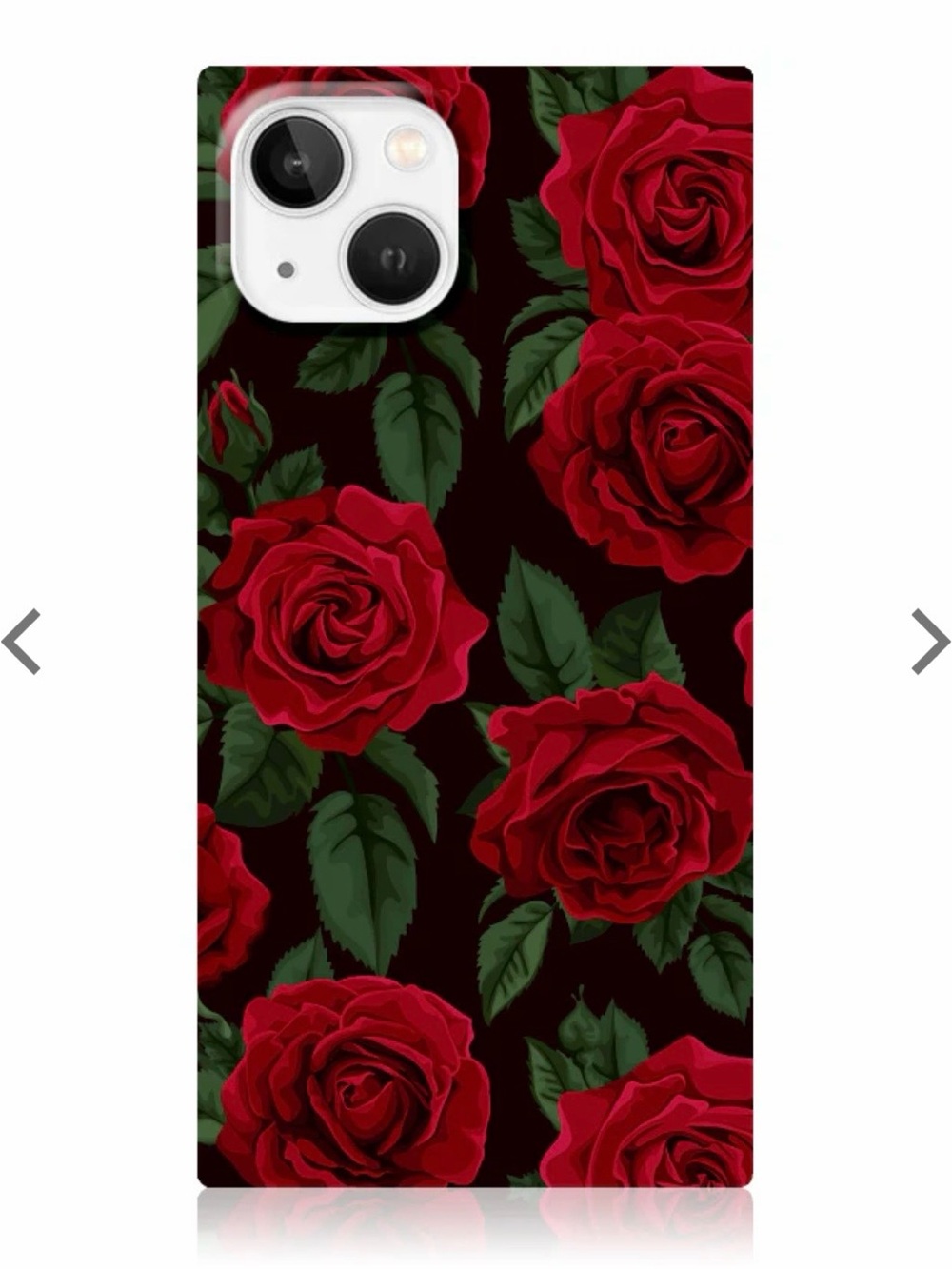 FLAUNT Square Rose Print & Black-White Block Dual Tone Phone Cases(2-Pack)